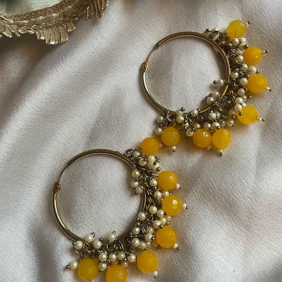 Yellow Waalian - Hoop Earrings - Picture 1 of 6